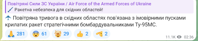 Загроза ракетних ударів в Україні вночі 1 червня 