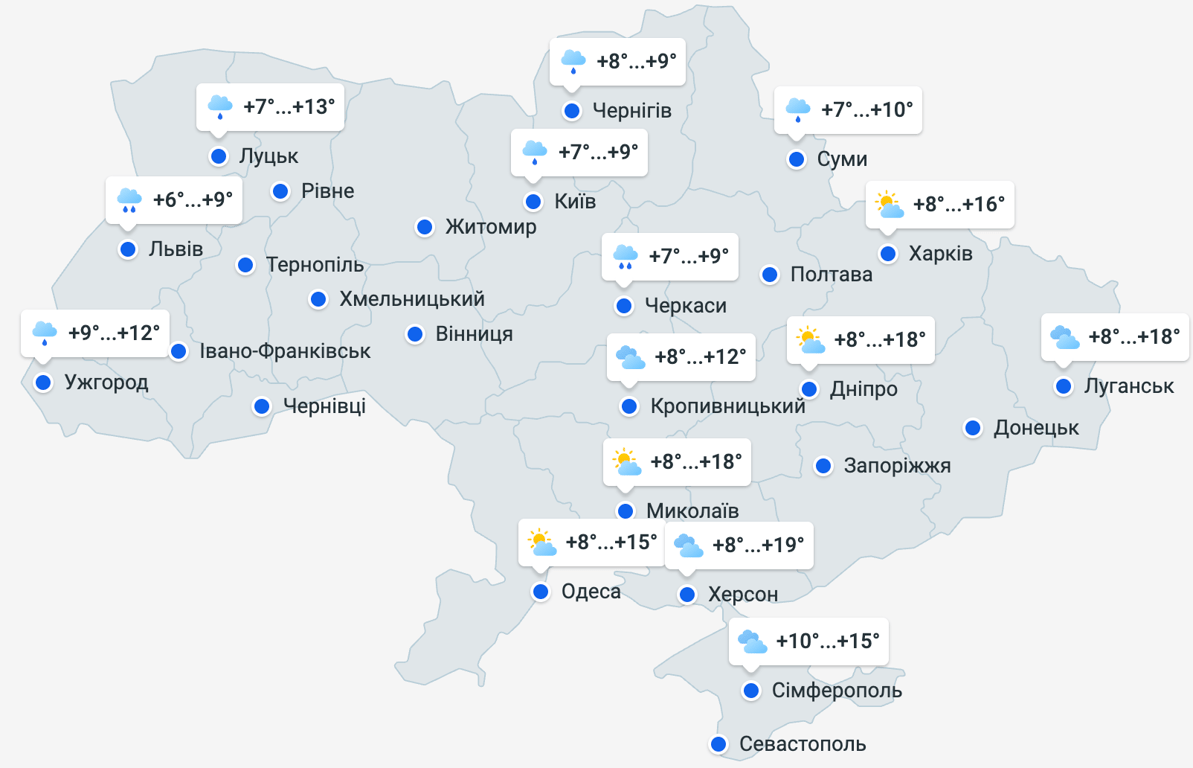 Погода в Україні 2 квітня