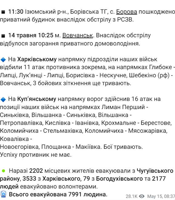 евакуація на Харківщині