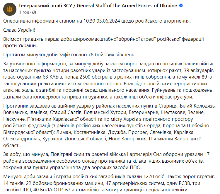 генштаб сведения