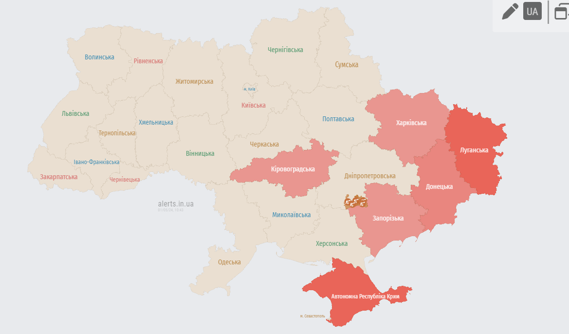тривога в Україні 1 травня