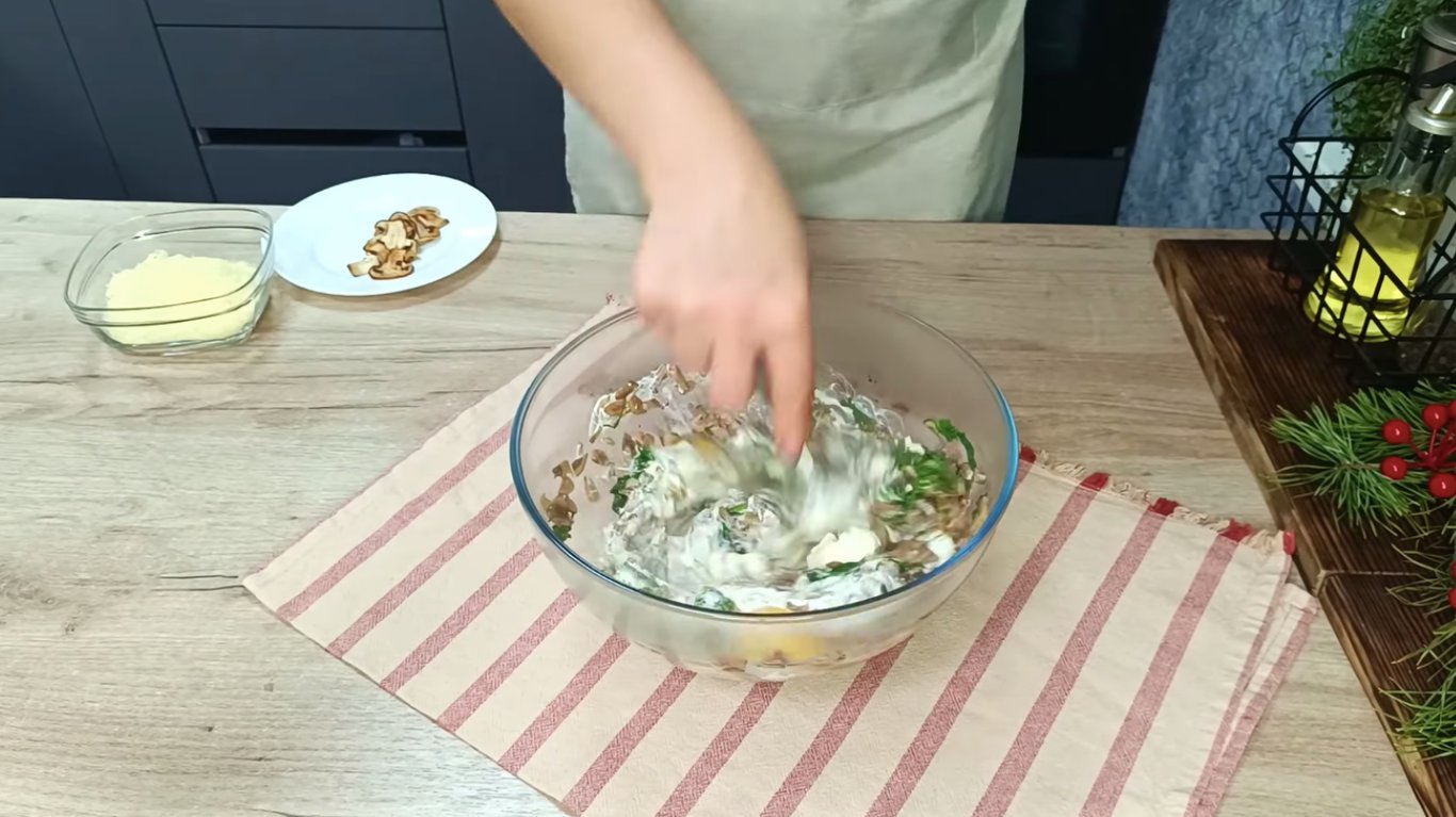 рецепт грибної запіканки