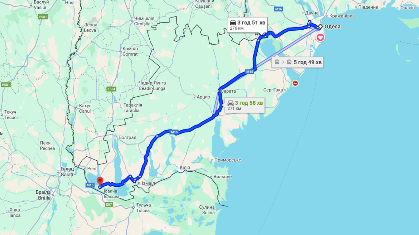 Затори до Орлівки на трасі Одеса-Рені