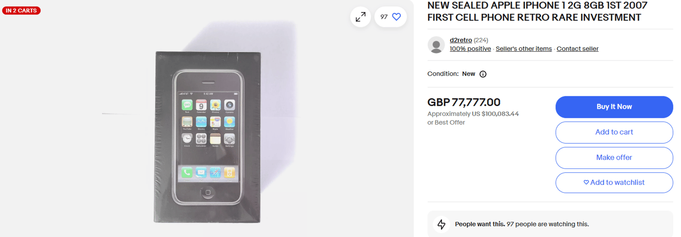 Самый дорогой iPhone 2G в мире