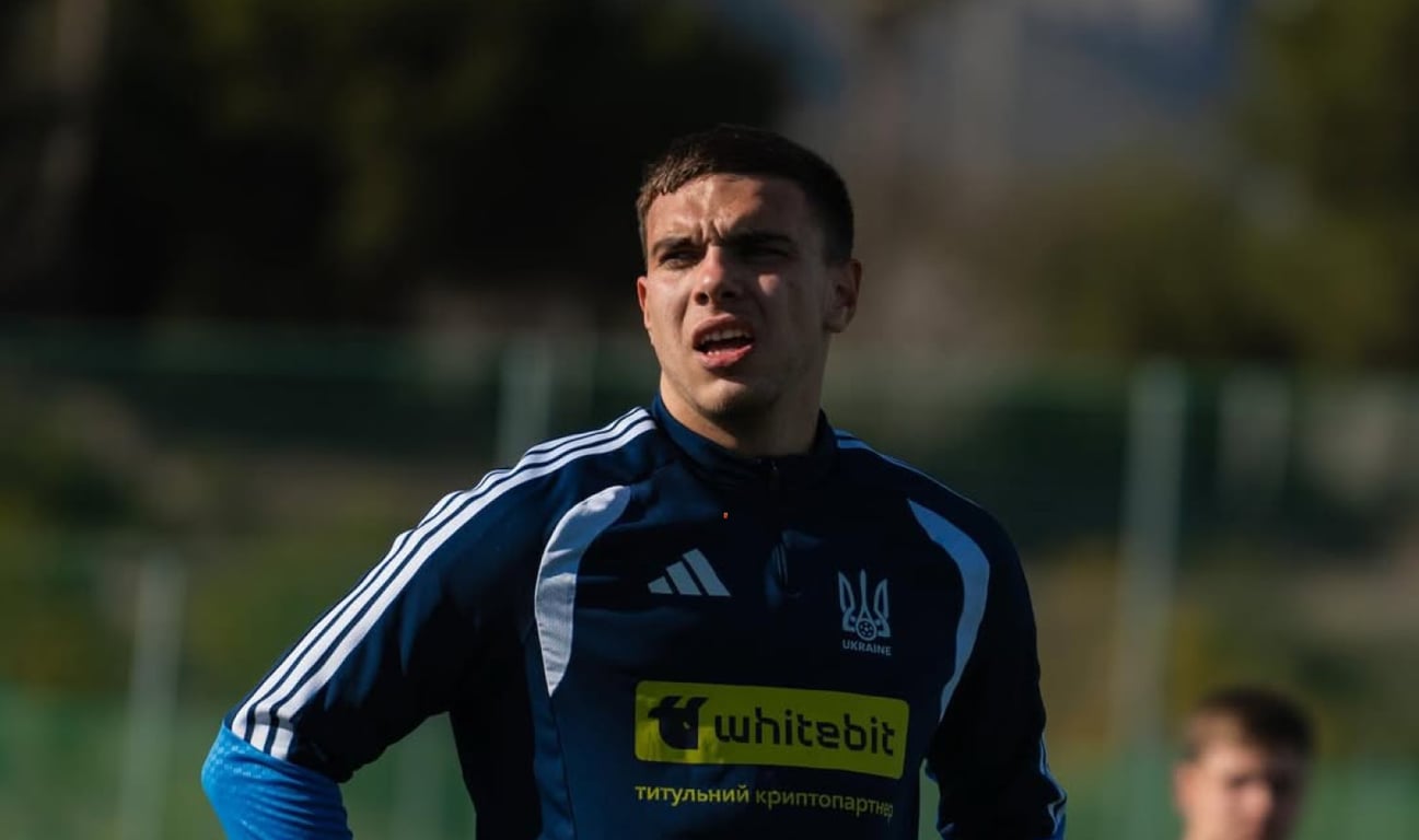 Матвей Пономаренко на тренировке сборной Украины 29 марта 2026 года