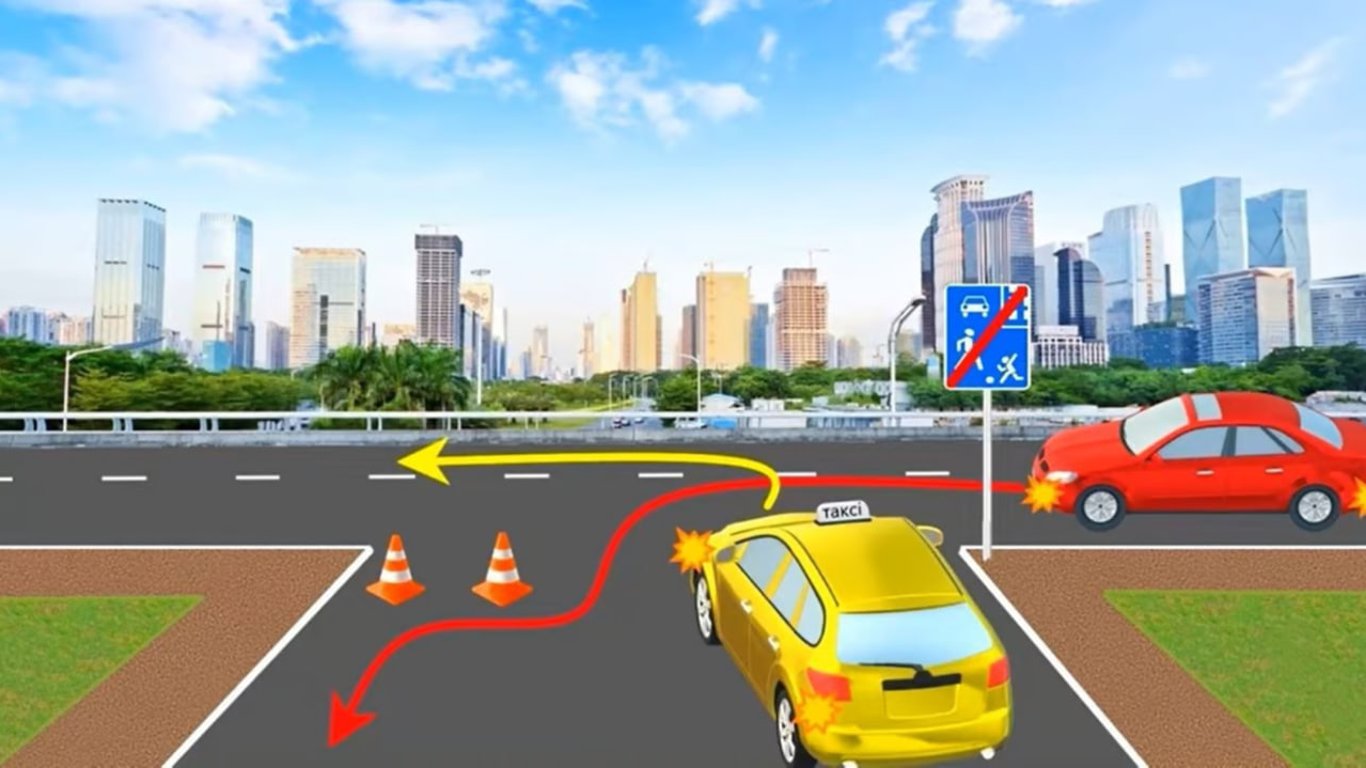 Коварный тест по ПДД — как разъехаться на аварийном участке дороги