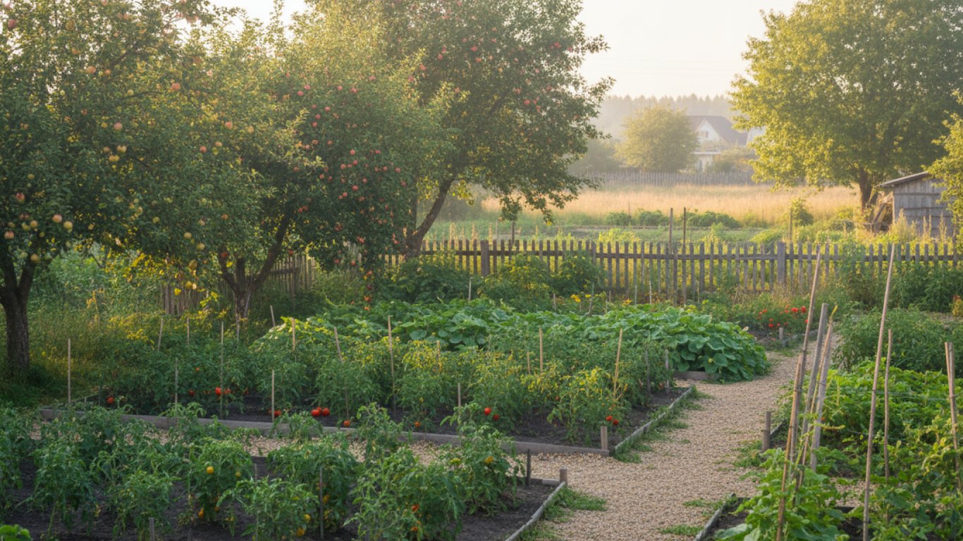 Дерева ростуть на городі.
