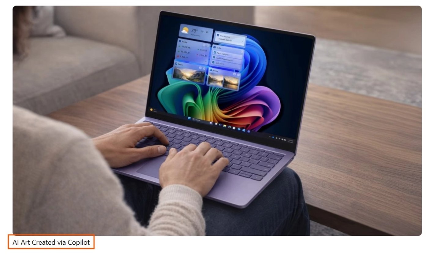 Сгенерированные ИИ-изображения на сайте Microsoft