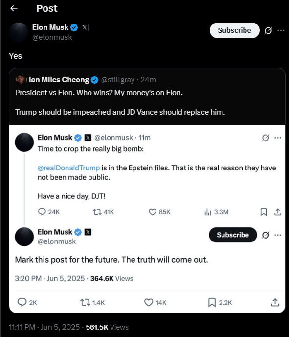 Маск підтримав ідею імпічменту Трампа - фото 1