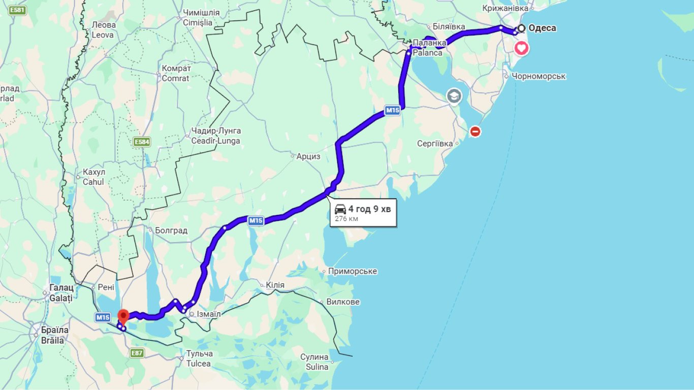 Затори на трасі Одеса-Рені