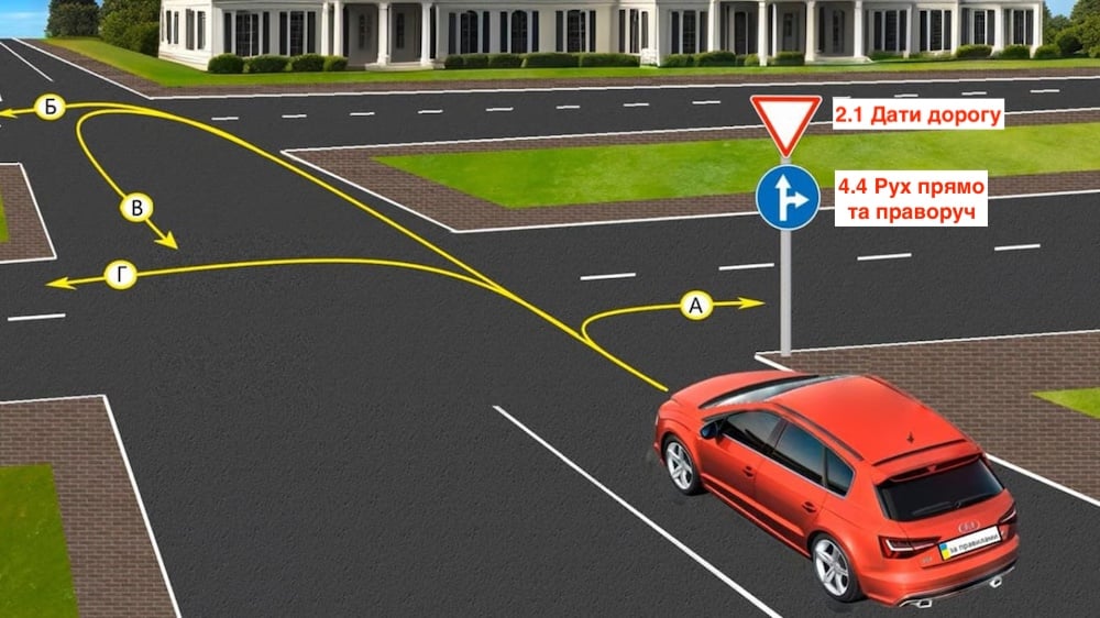 Тест з ПДР: за якими напрямками дозволений проїзд?