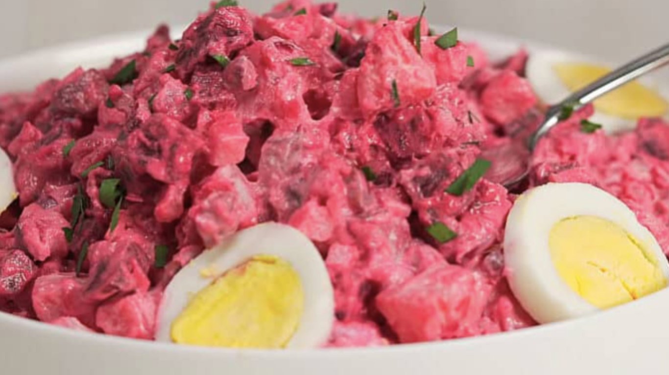рецепт салату з буряком та оселедцем
