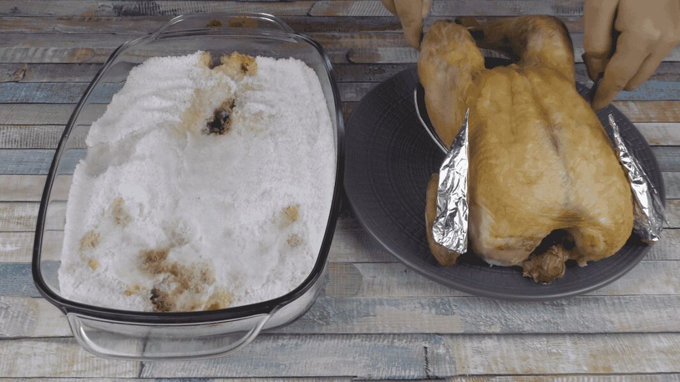 Курка на солі - покроковий рецепт