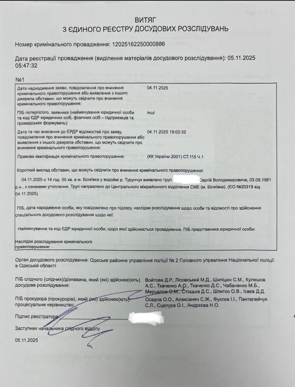 Загадкова смерть на Одещині