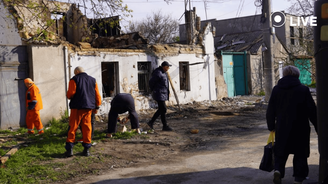 Ліквідація наслідків атаки на Одесу