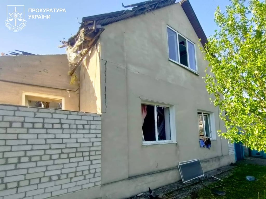 Пошкоджений будинок на Харківщині