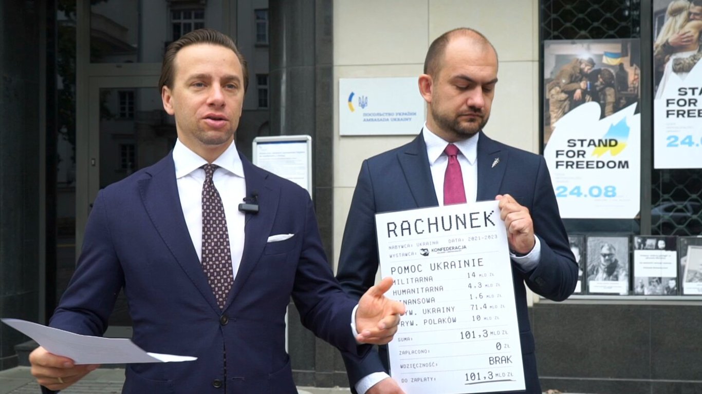 В Польше депутат выставил Украине счет за оказанную помощь: о какой сумме идет речь