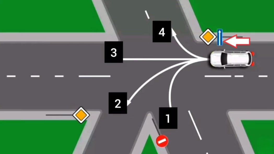 Цікава задача на нестандартному перехресті — куди автомобілю дозволено проїзд - фото 1