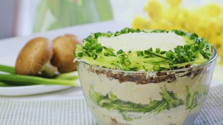 Салат "Жозефина" — понадобится 400 г курицы и 400 г шампиньонов - 285x160