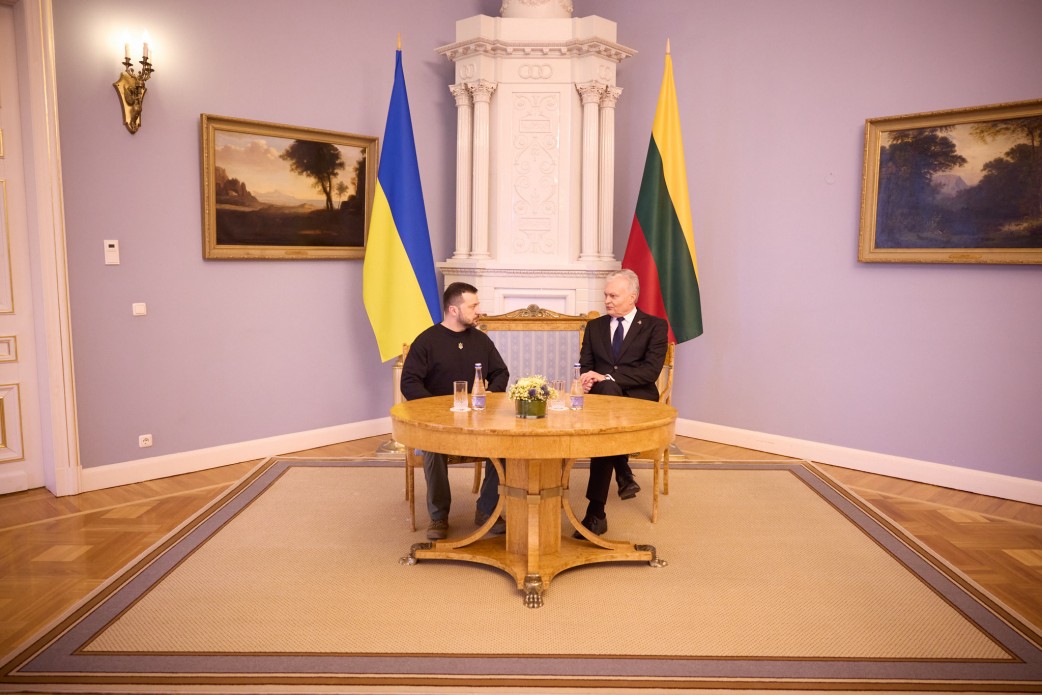 Президент Украины Владимир Зеленский и литовским коллегой Гитанасом Науседой
