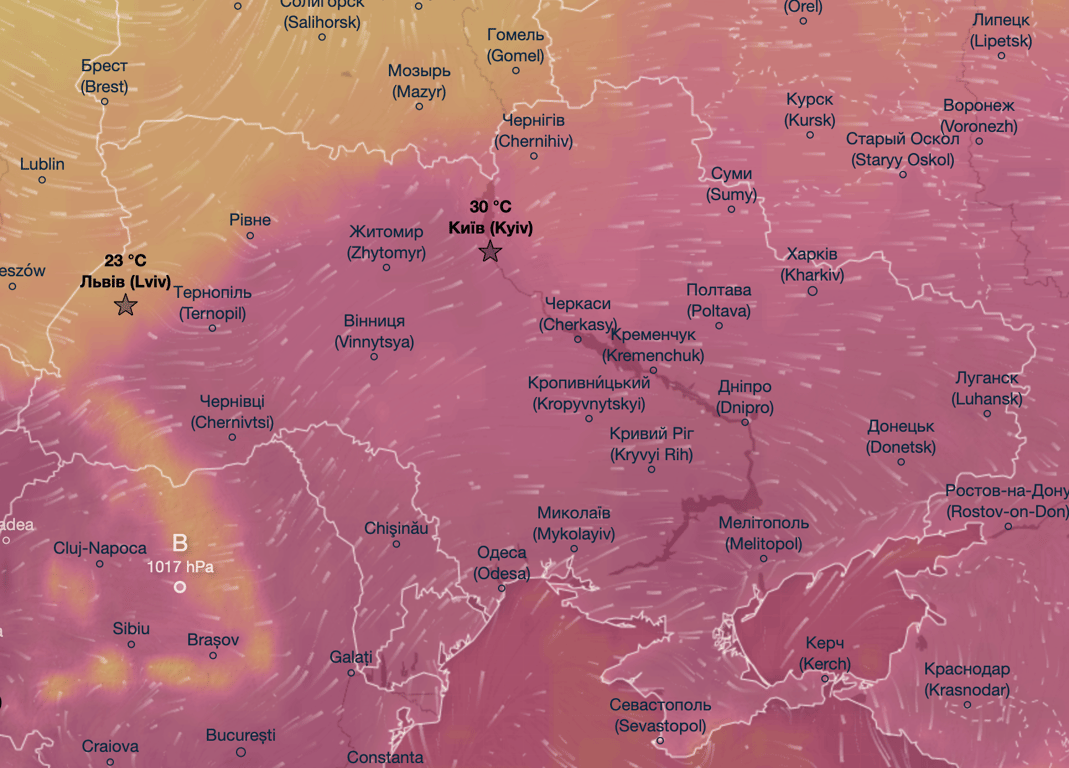 Погода в Україні 28 липня