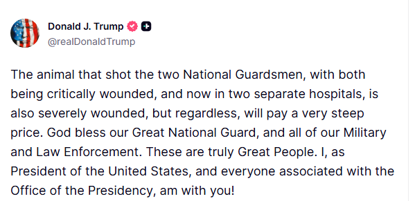 Напад на нацгвардійців біля Білого дому — різка заява Трампа - фото 2