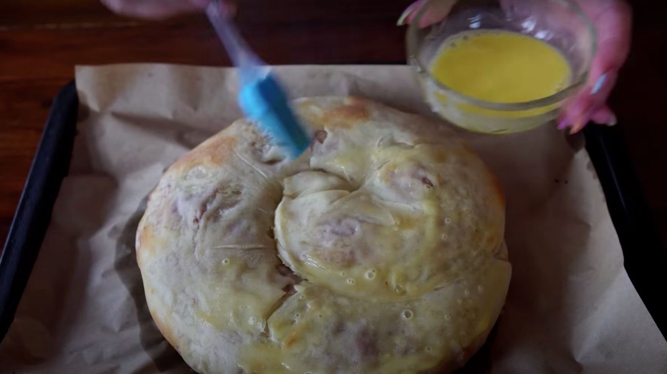 простий рецепт паляниці з м'ясом по-українськи 