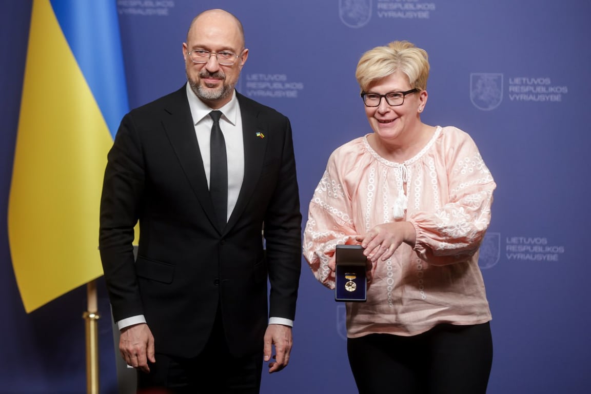 Прем'єр-міністр України Денис Шмигаль та прем'єрка Литви Інгріда Шимоніте