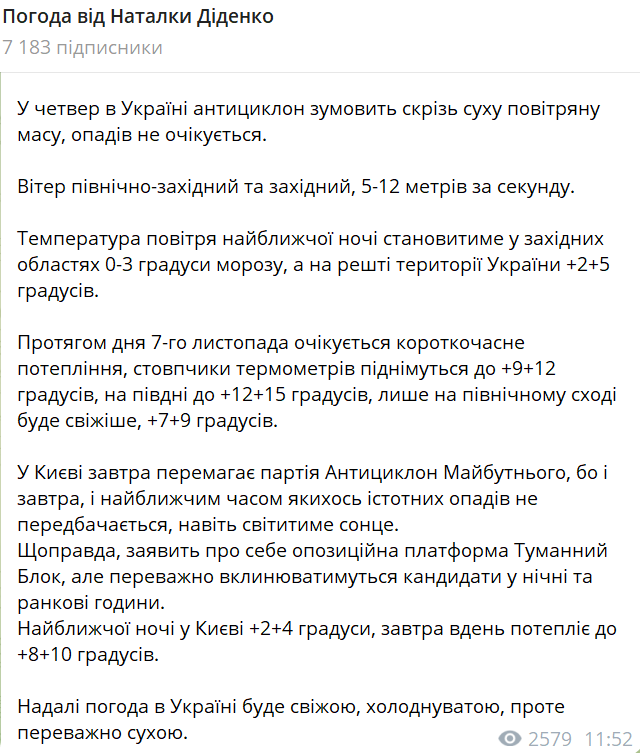 Прогноз Наталки Діденко