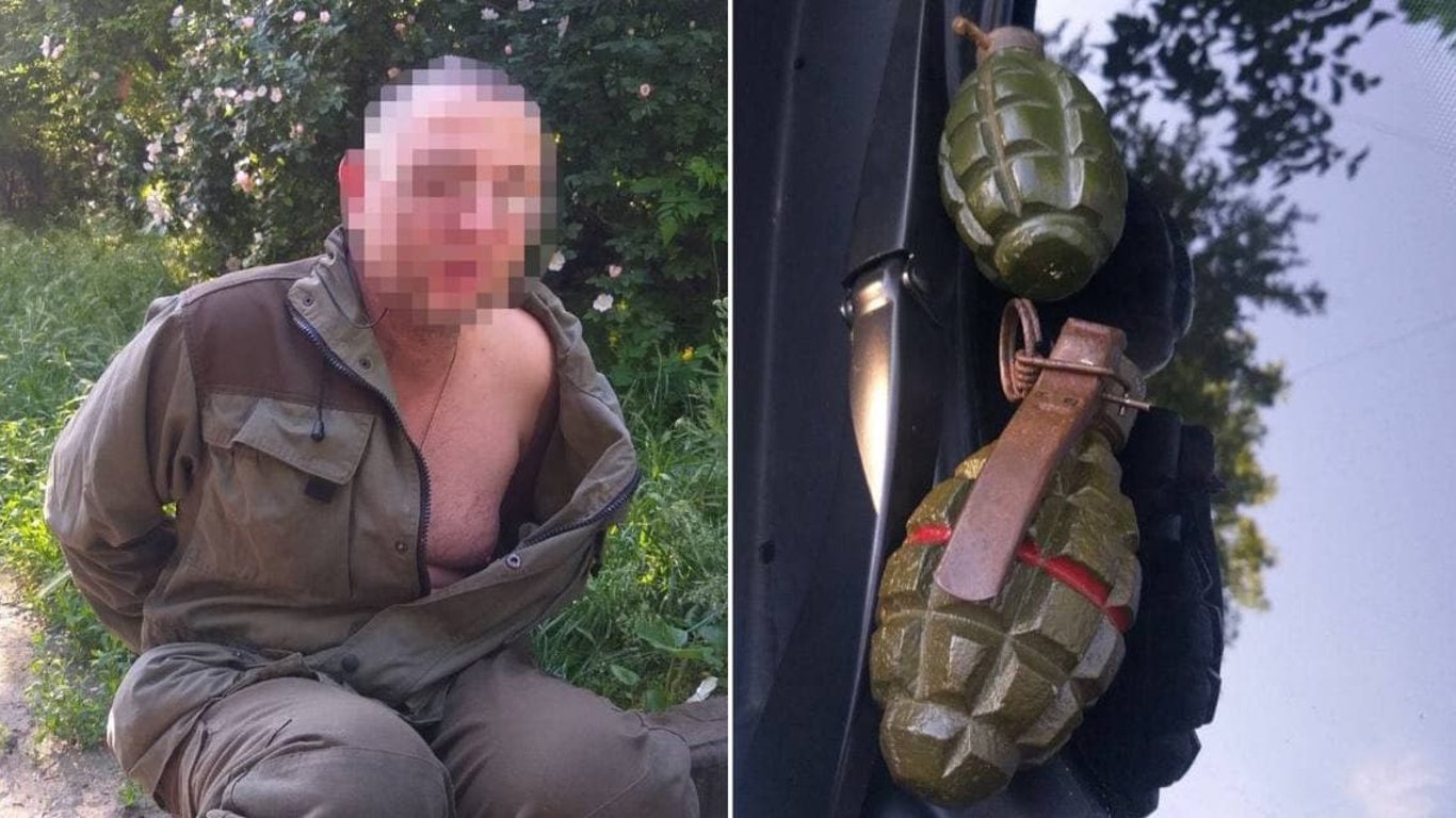 В Одесі затримали нетверезого чоловіка з двома гранатами
