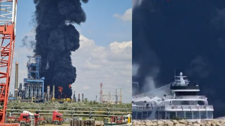 На нефтеперерабатывающем заводе Румынии произошел мощный взрыв, есть пострадавшие. Фото, видео - 285x160