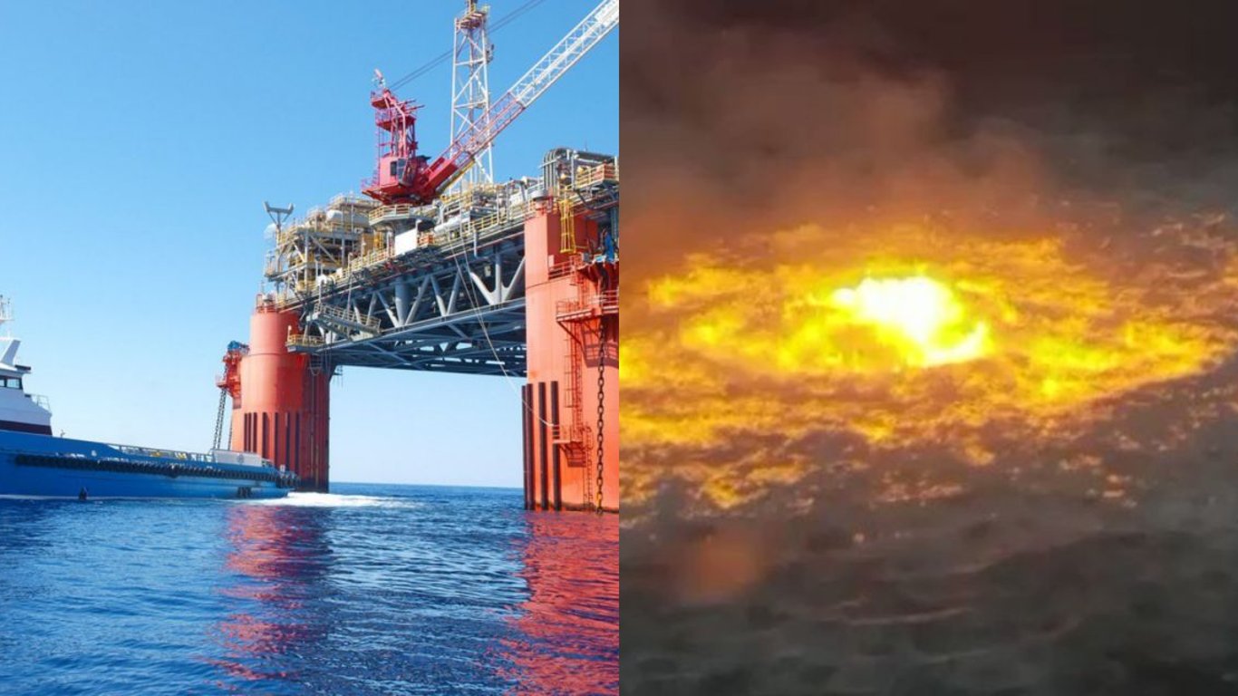 На нефтепроводе в Мексиканском заливе пожар