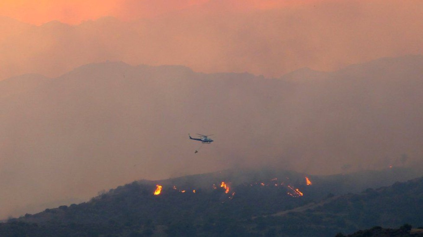 Лесной пожар на Кипре