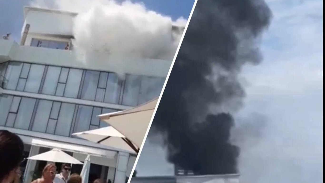 В Одесі на Аркадії горить готель Portofino