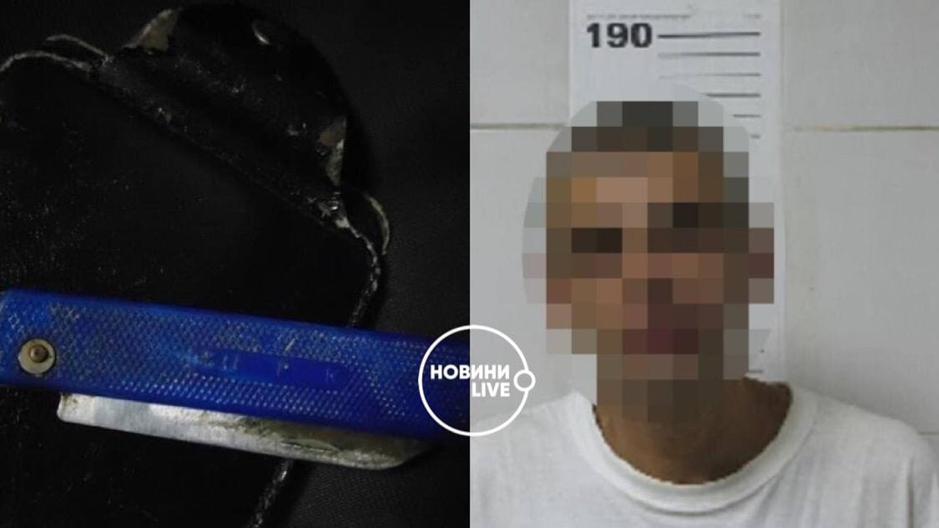Нападение на полицейского в аэропорту Киев - человек размахивал ножом
