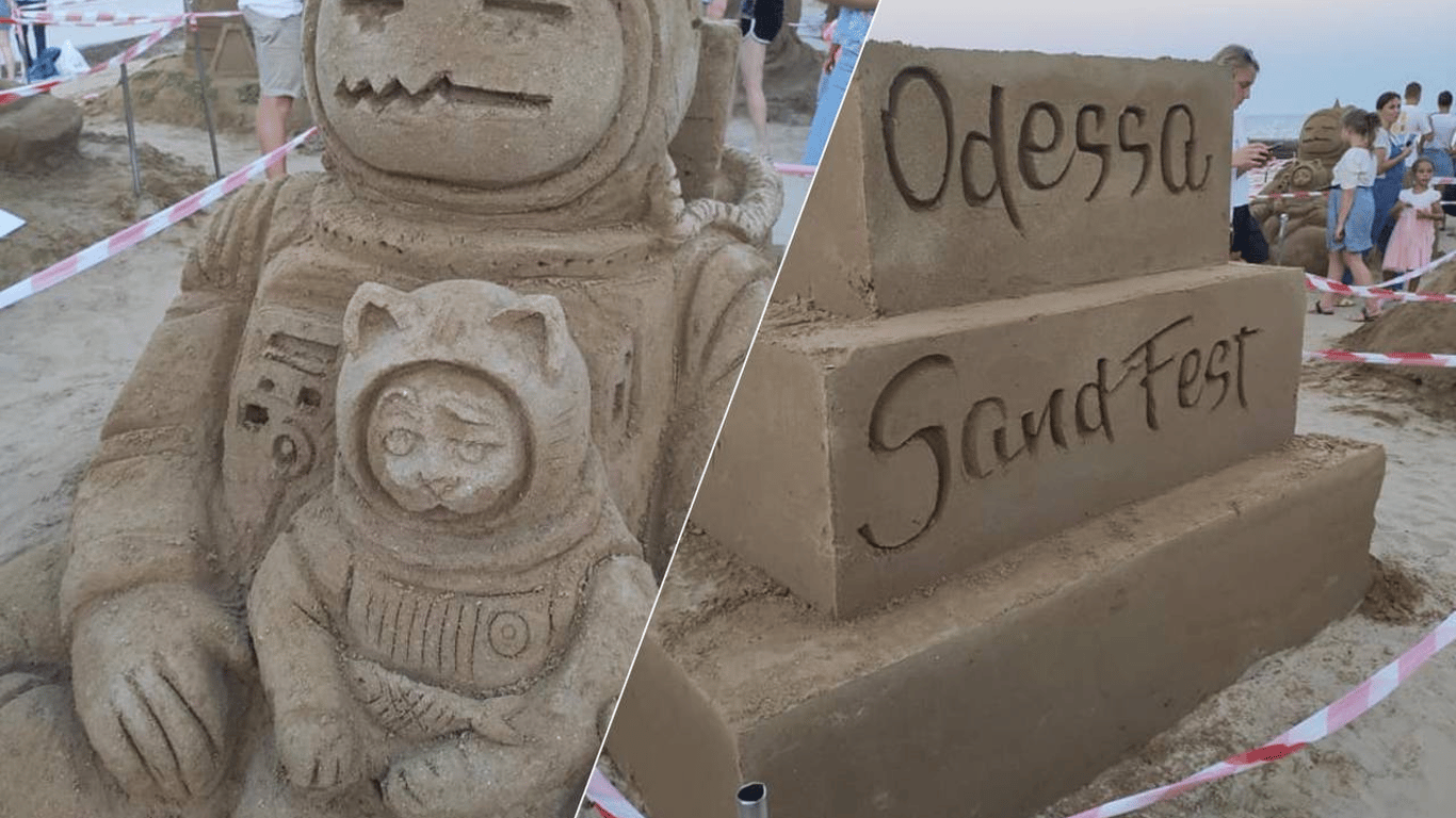 В Одессе на пляже Дельфин состоялся фестиваль песчаных скульптур - фото