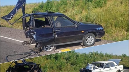 Одну з машин розірвало навпіл: в Одеській області водій ВАЗ влетів у "Волгу". Фото - 285x160