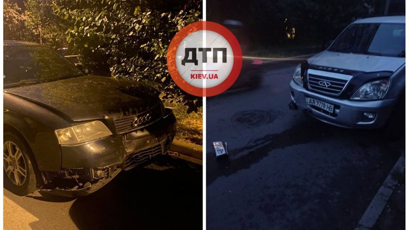 В Киеве пьяный патологоанатом вылетел протаранил Audi