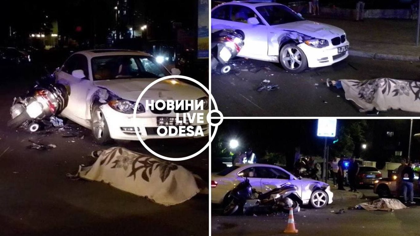 В Одессе пьяный водитель BMW насмерть сбил мотоциклиста