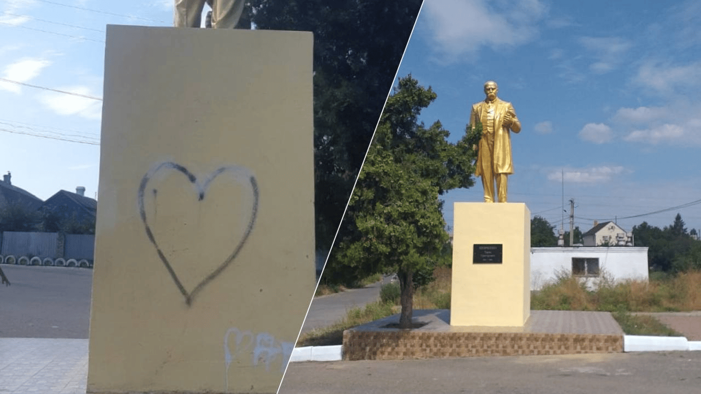 В Одесі невідомі розмалювати пам'ятник Тарасу Шевченку. Фото