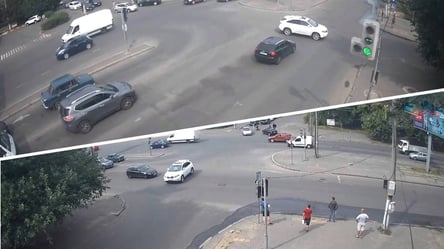 Від удару ледь не перекинувся: в Одесі зіштовхнулися Lexus та Audi. Відео - 285x160