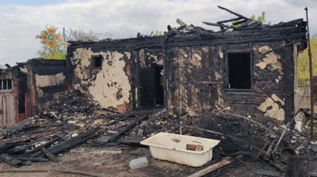Дом сгорел дотла, а хозяйка попала в больницу: на Харьковщине спасатели 4 часа тушили пожар. Фото - 285x160