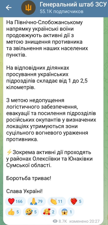 Продвижение ВСУ на фронте 