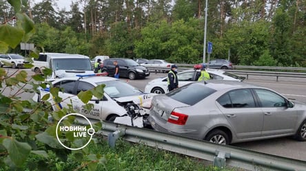 Вблизи Киева произошло тройное ДТП: пострадал полицейский. Фото - 285x160