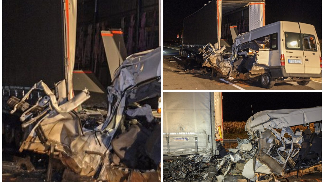 В Венгрии произошло смертельное ДТП с украинцами - микроавтобус влетел в грузовик. Фото