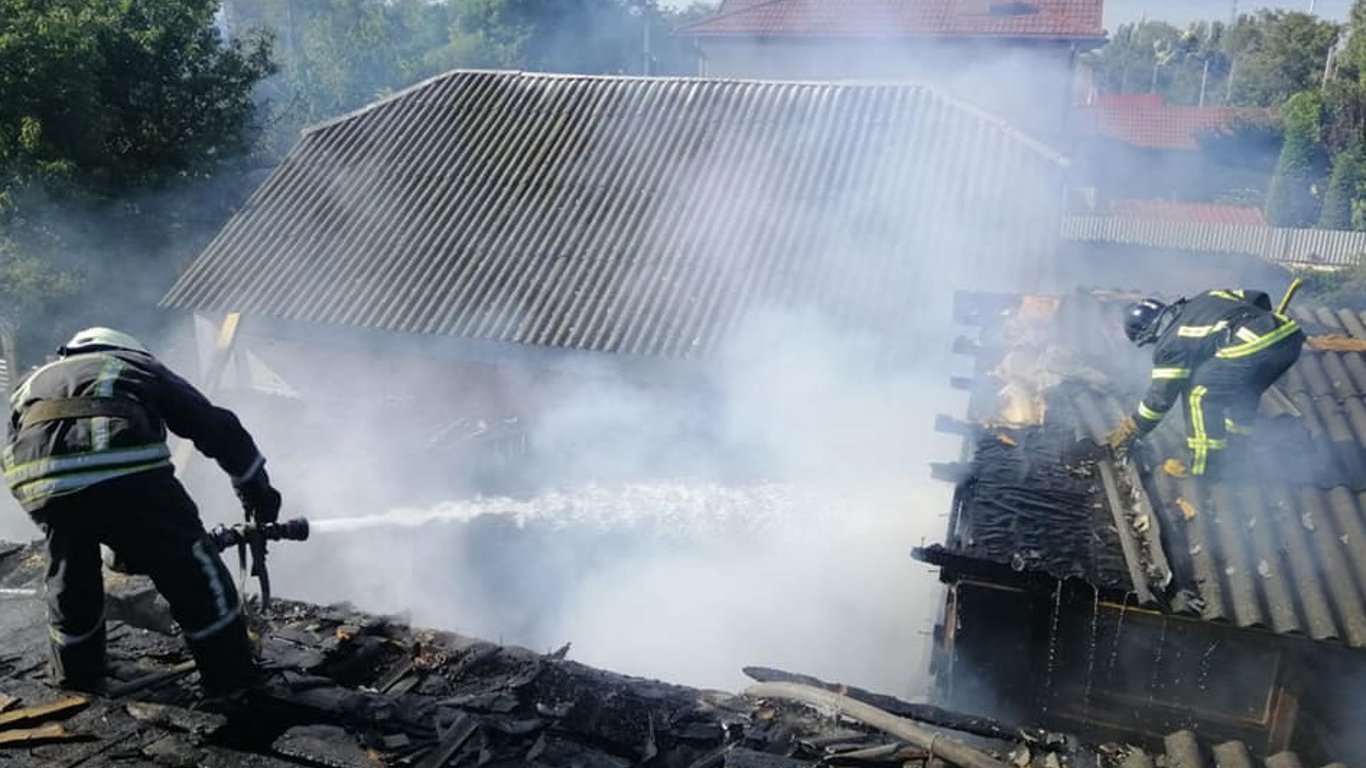 Пожар в Одессе - дом выгорел дотла