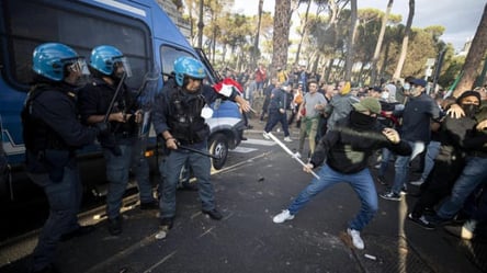 В Риме произошли масштабные столкновения из-за ковид-паспортов. Видео и фото - 285x160
