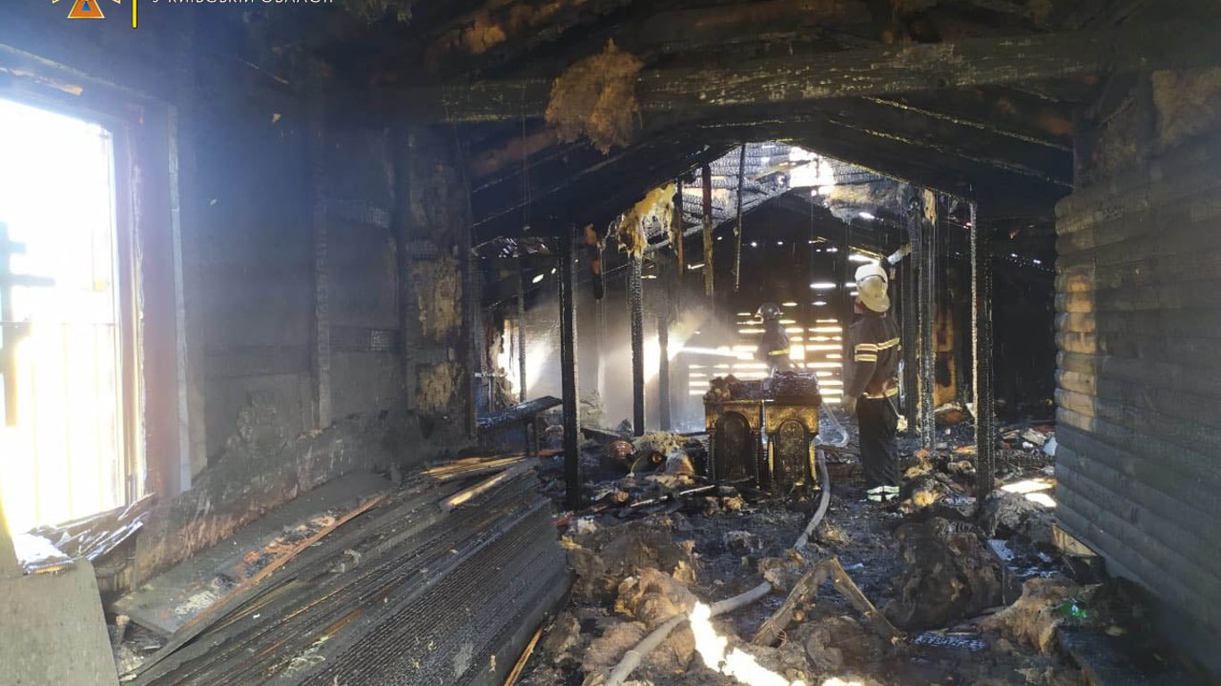 Пожежа на Київщині - згоріла церква