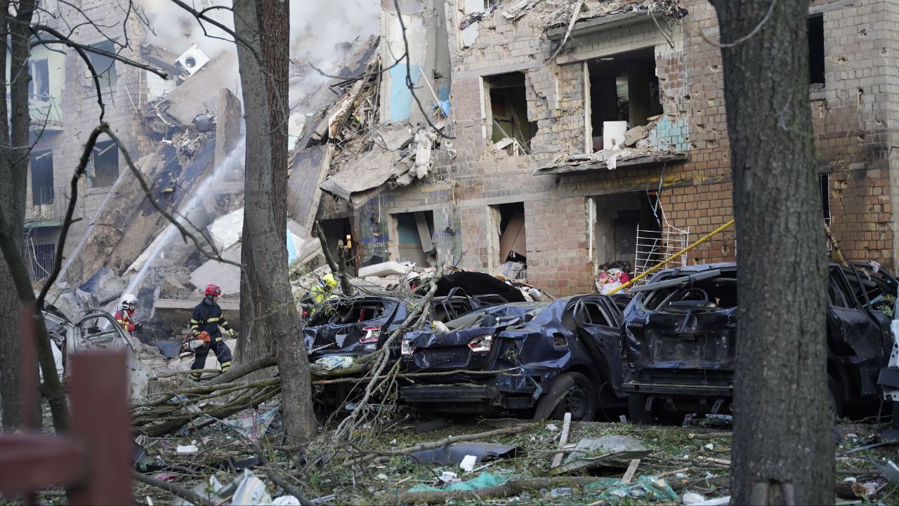 The aftermath of the shelling of Kyiv on June 23