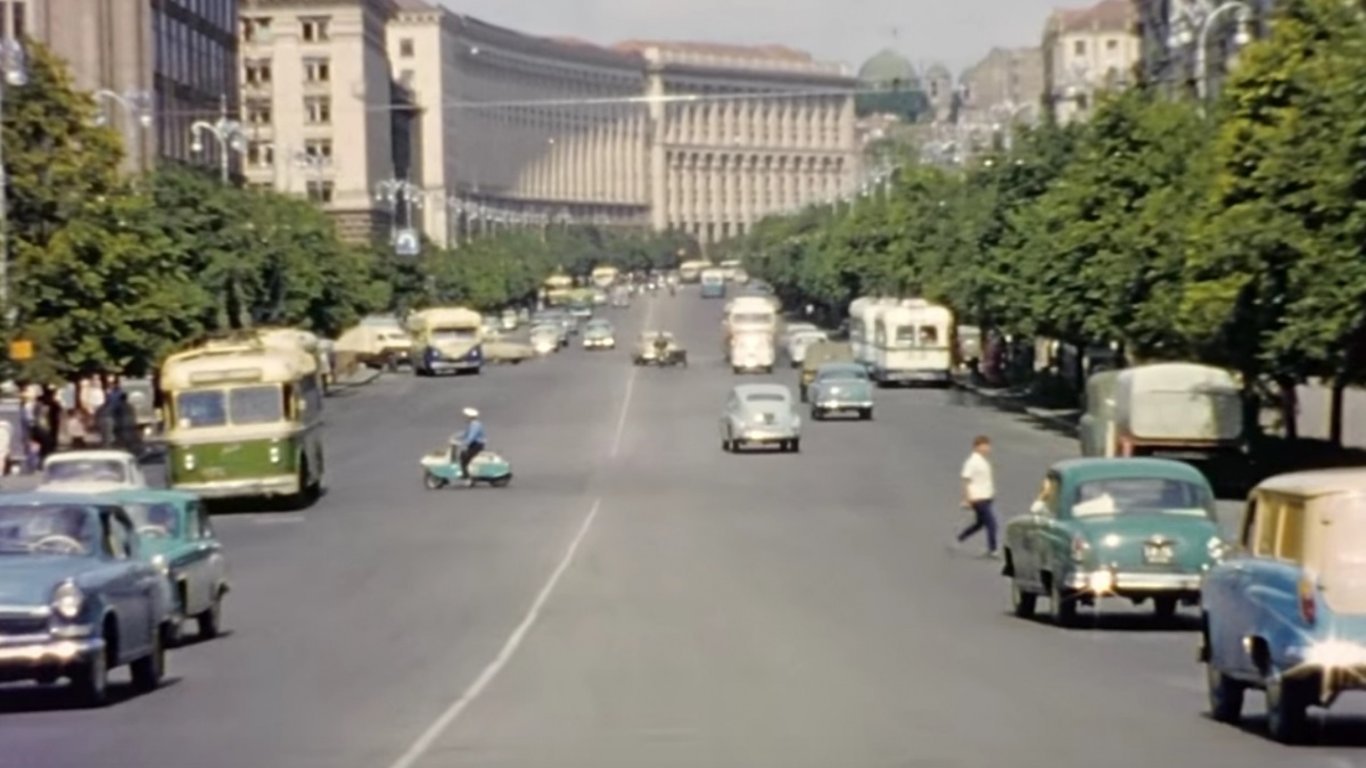 Як виглядав центр Києва в 1967 році - відео